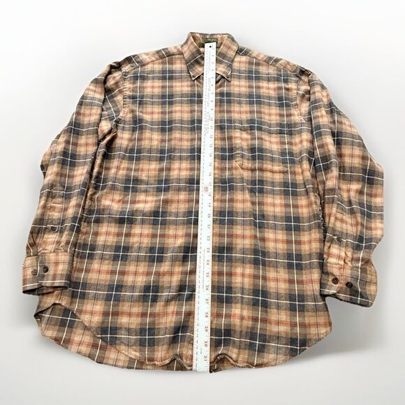 Orvis Signature Men’s Flannel Shirt Large Plaid Button Down Warm Hiker Outdoor - Picture 5 of 8